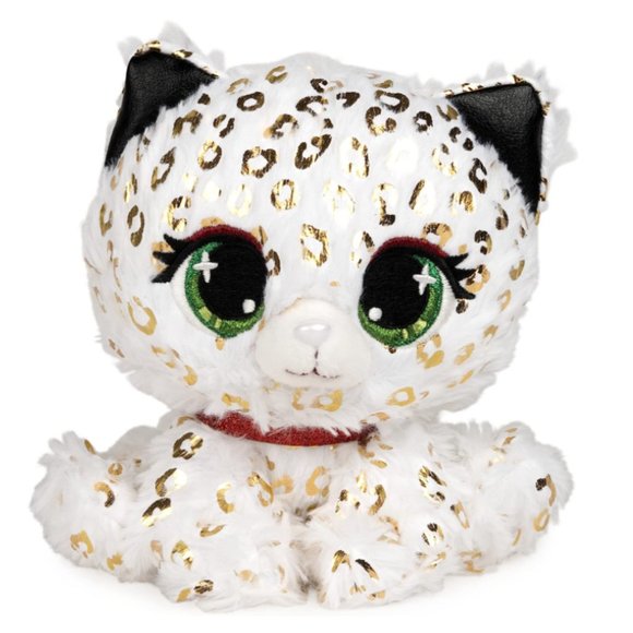 P.Lushes Designer Fashion Pets 24K Carti Snow Leopard Stuffed Animal Plush, 6" - Picture 1 of 4